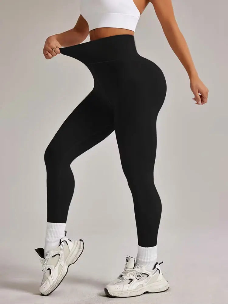 Seamless Nude Yoga Pants High Waisted Sports Tight Legging Quick Drying Stretch Fabric Yoga Pants Running Pilates 9 Inch Trouser