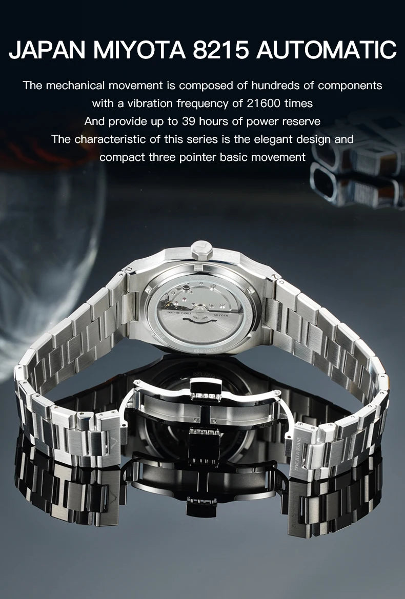 New Arrivals Specht&Sohne Watch 37MM Automatic Watches For Men Japan 8215 Movt Sapphire Crystal Stainless Steel 50M Waterproof