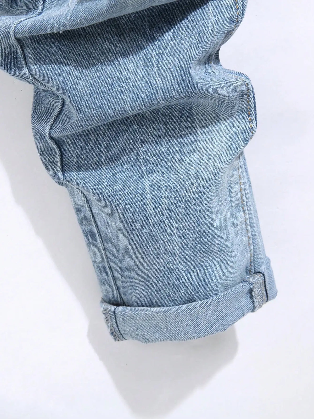 Vintage Men Ripped Jeans Slim Fit Stretch Denim Pants Gradient Washed Biker Trousers Male Fashion Casual Streetwear