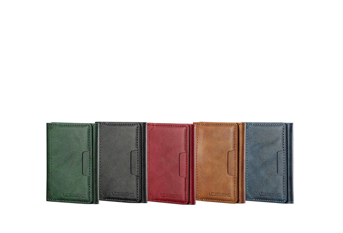 Magnetic Card Solt Bag for iPhone Samsung Google Xiaomi Magsafe Functions Card Holder Wallet PU Leather Men Slim Purses Pocket