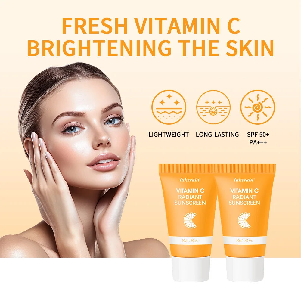 SPF 30 Vitamin C Moisturizer Protects Skin From UV Rays Hydrating Lotion Brightens Skin Nourishment Multiple Skin Care