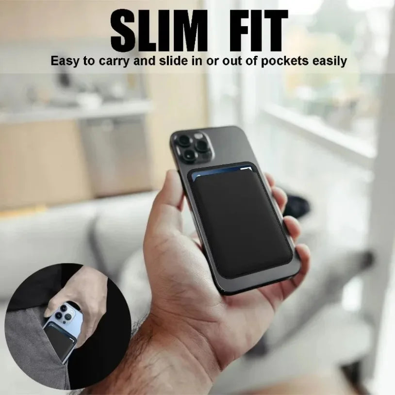 Ultrathin Leather Wallet Magnetic Card Holder For IPhone 17 16 15 Plus 14 13 12 Pro Max For Magsafe Phone Card Holder