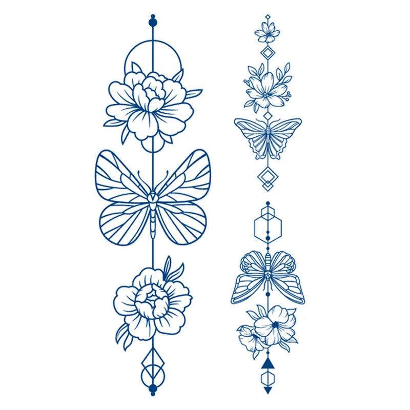 Juice Tattoo Sticker Upgrade Online Red Tattoo Sticker Lasts 7-15 Days Herbal Plant Temporary Tattoos Sticker Size:180 * 110mm