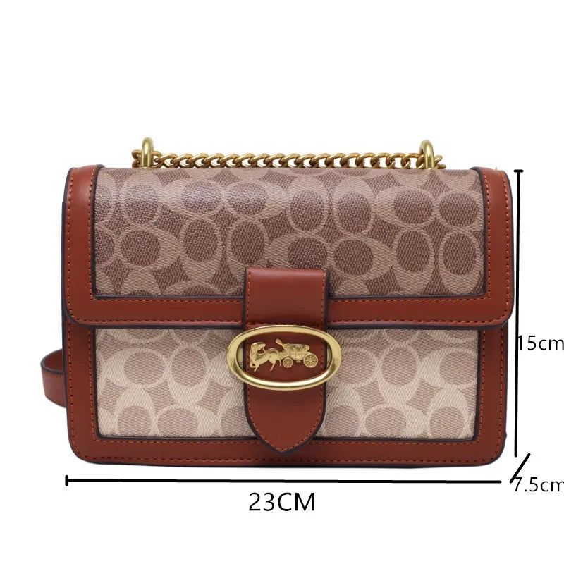 Hot Deal Women'S Shoulder Bag Handbags Luxury Fashion Retro Chain Bag Brand Instagram Versatile Crossbody Small Square Bag