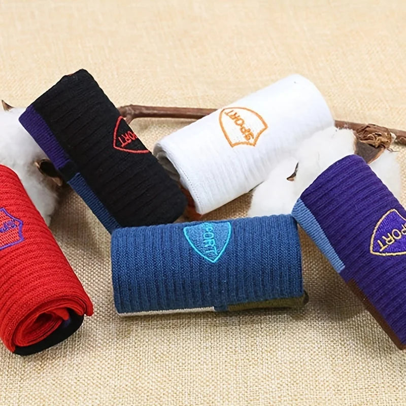 10/5/4/3 pairs of men's formal color blocking socks, comfortable and breathable soft business socks, men's socks and stockings-