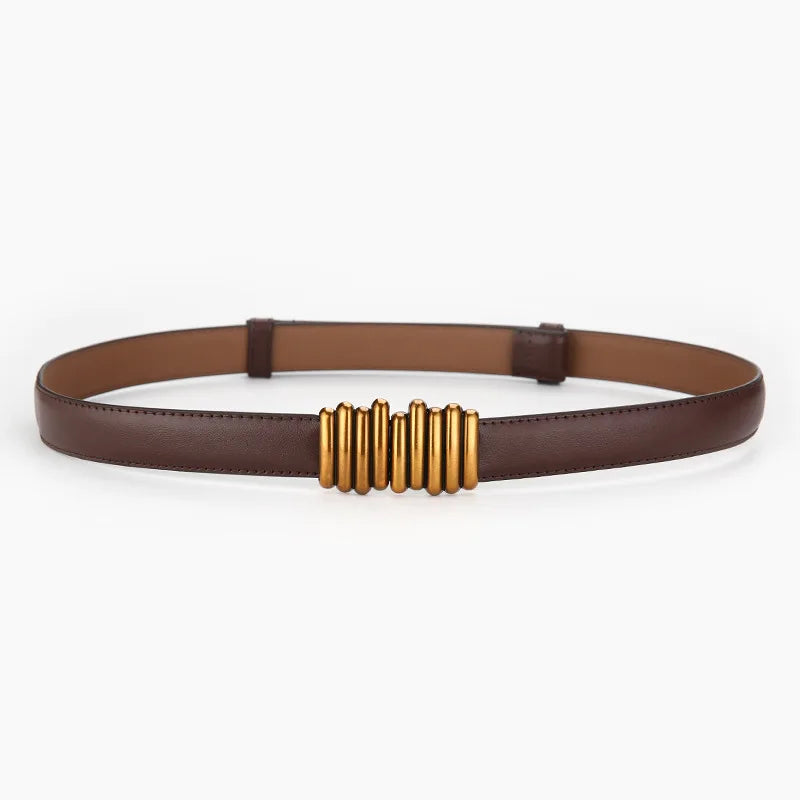 Neue verstellbare Gürtel aus echtem Leder für Damen, Bandbreitengürtel, Kleiderdekoration, vielseitiger Designer, hochwertiger Damenbund