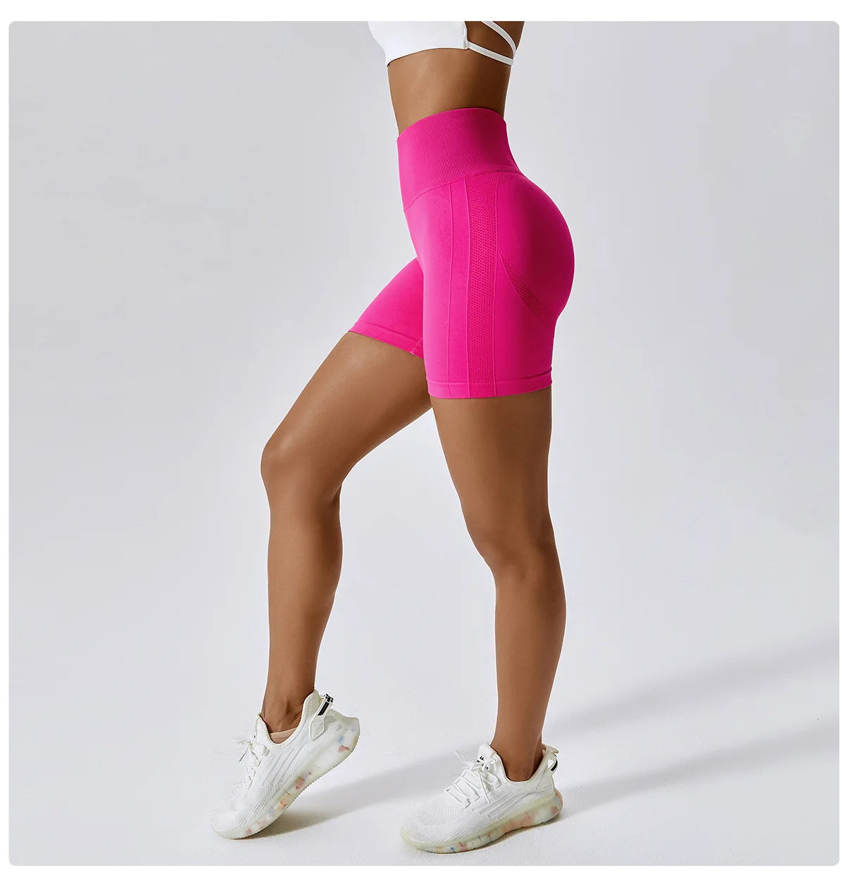 Women's Shorts for Cycling Jogging Fitness Sports Seamless High-Waisted Hip-Lifting Gym Shorts Tight Yoga Clothing