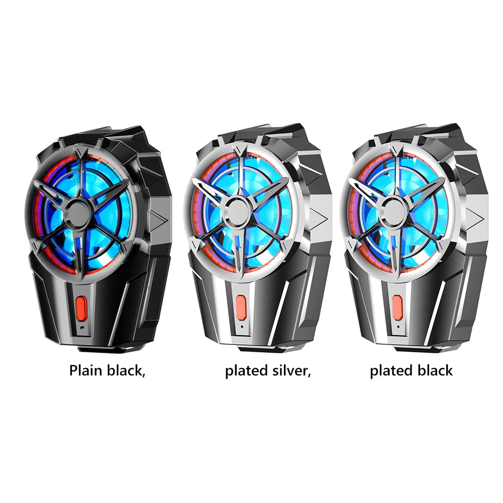 X52 Cooling Fans Mobile Phone Game Cooler USB Rechargeable Silent Cooler 3 Speed Adjustable Fans Gaming Radiator for Android IOS