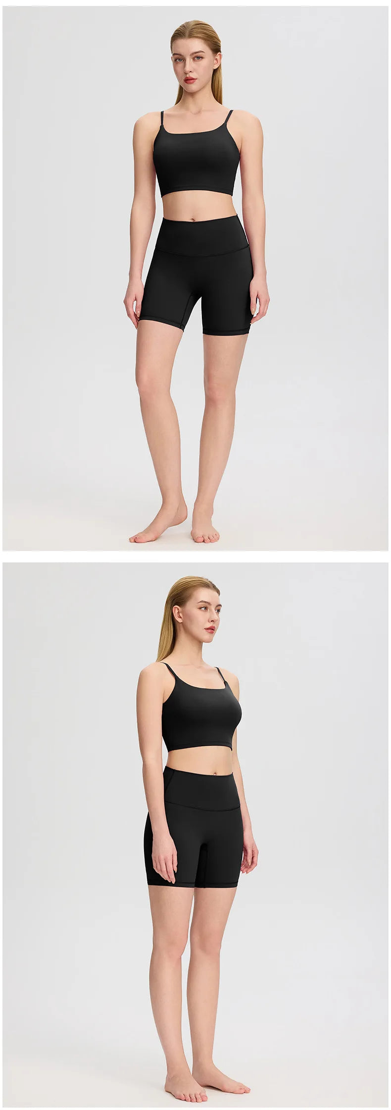 Yoga clothes, running suit, women's chest cushion vest, hip lifting high waist yoga shorts, quick drying breathable fitness suit