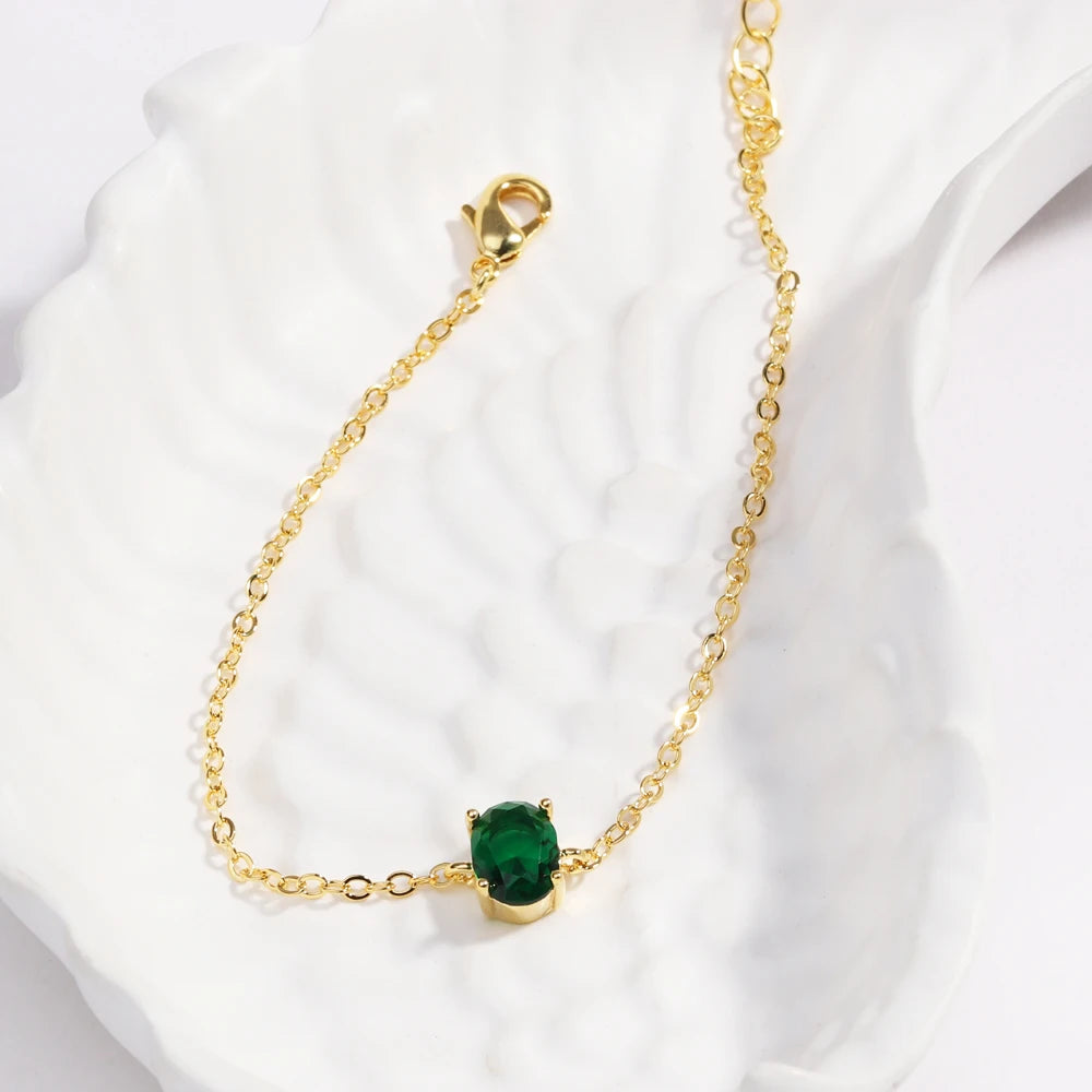 Mix Style Green Micro-inlaid Zircon Tennis Bracelet for Women ew Men Bracelet Homme Jewelry