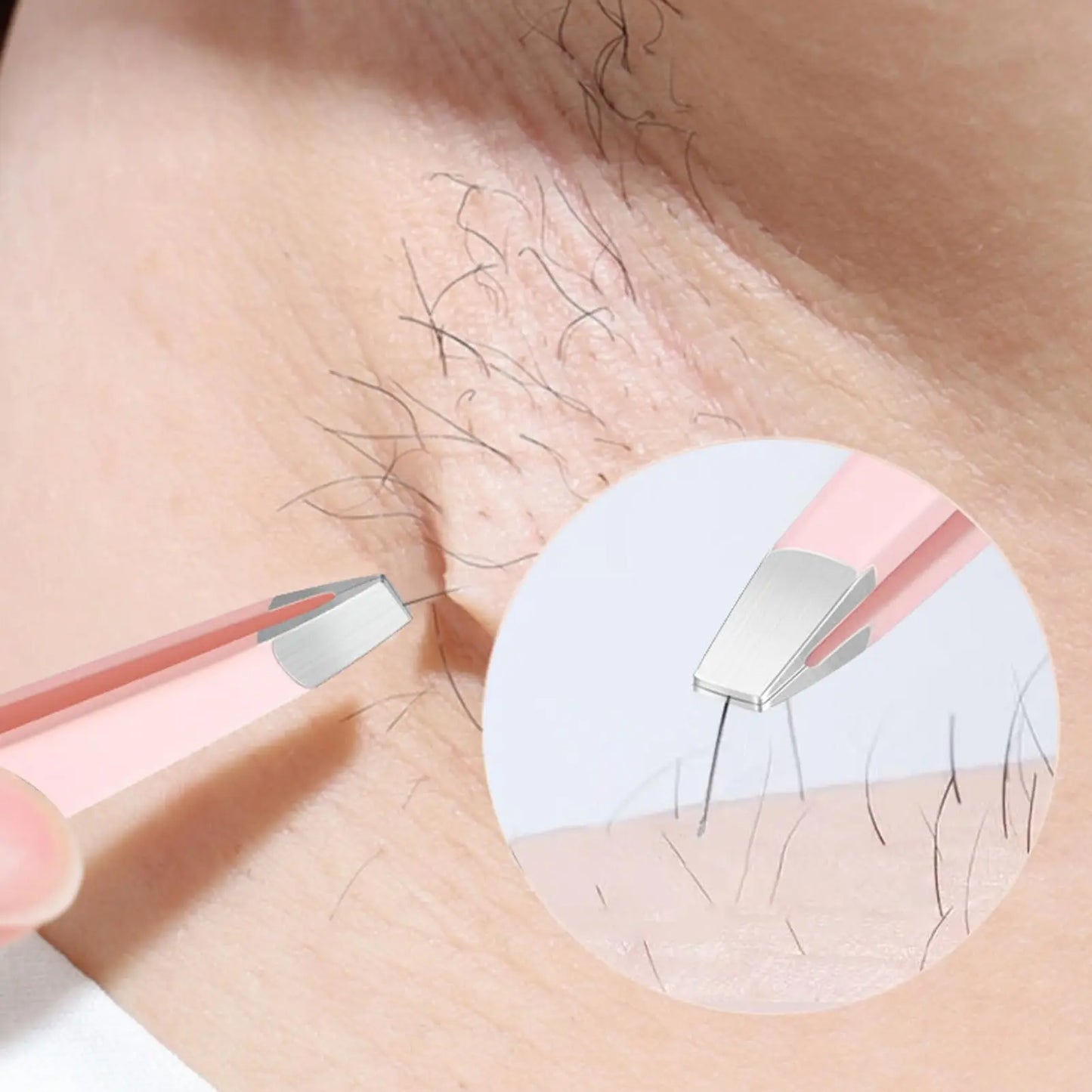 4Piece Tweezers for Women, Tweezer Set for Facial Hair Eyebrow Tweezers Men Eyebrow Chin Twizzers Kit Hair Grooming with Leather