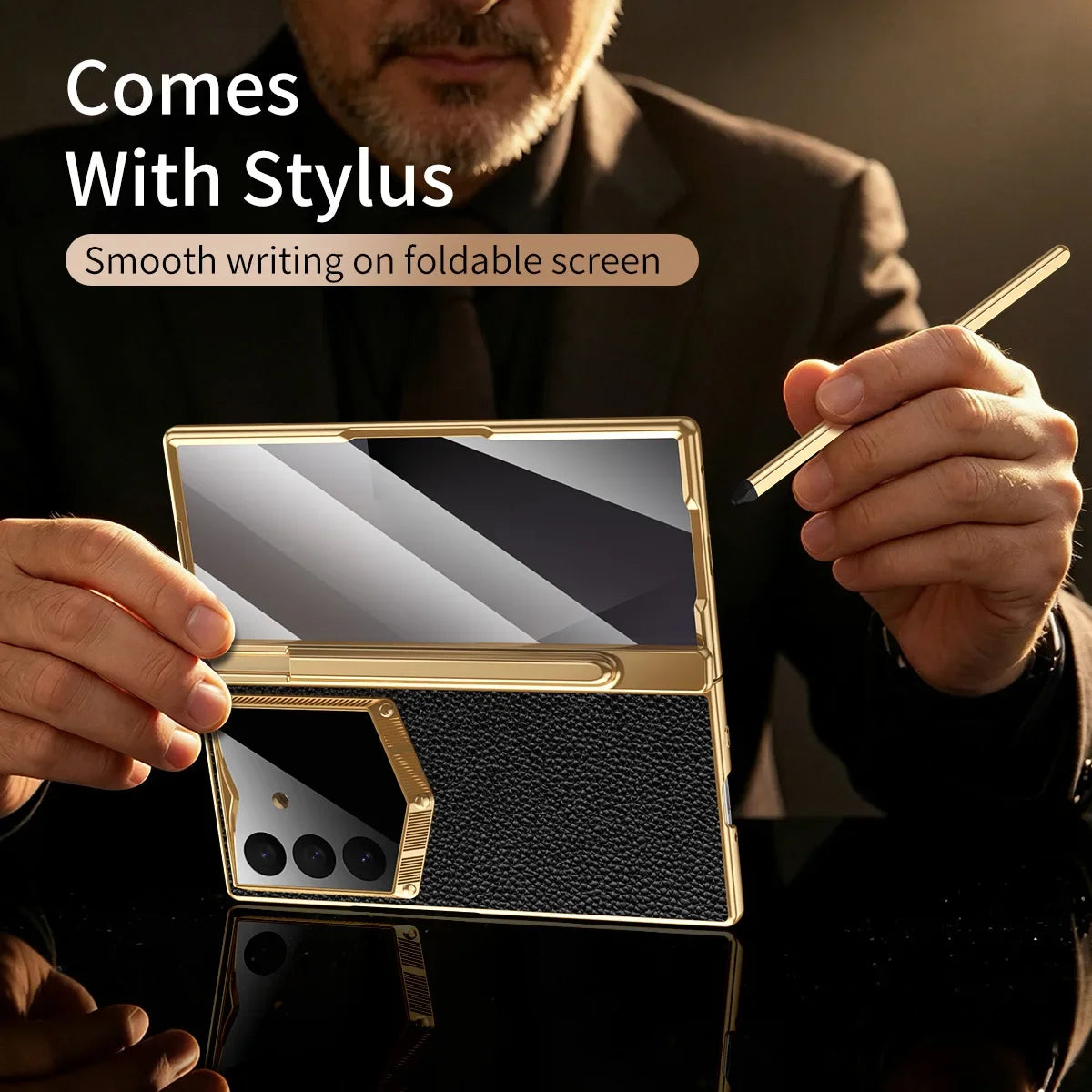 Business Folding Phone Cover Full Case for Samsung Galaxy Z Fold 8 Ultra Fold7 Fold 7 6 Fold6 Fold8 5g Screen Protector Film