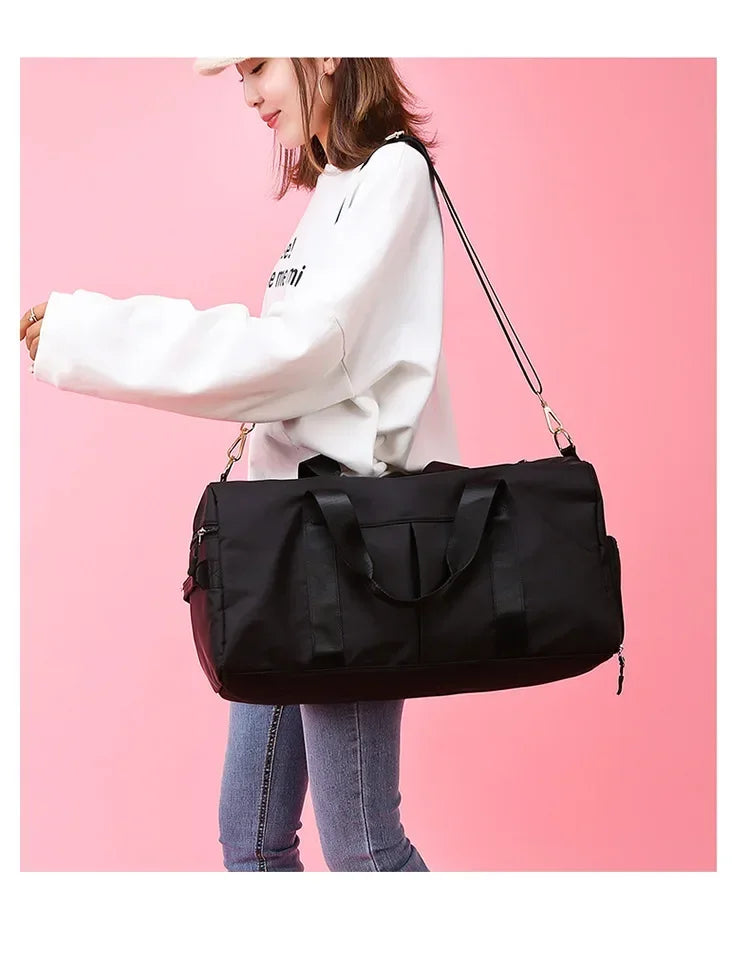 Training Yoga Sporttaschen Fitness Gym Taschen Nass Trocken Separate Gepäcktasche mit separatem Schuhfach Reisetasche Handtasche