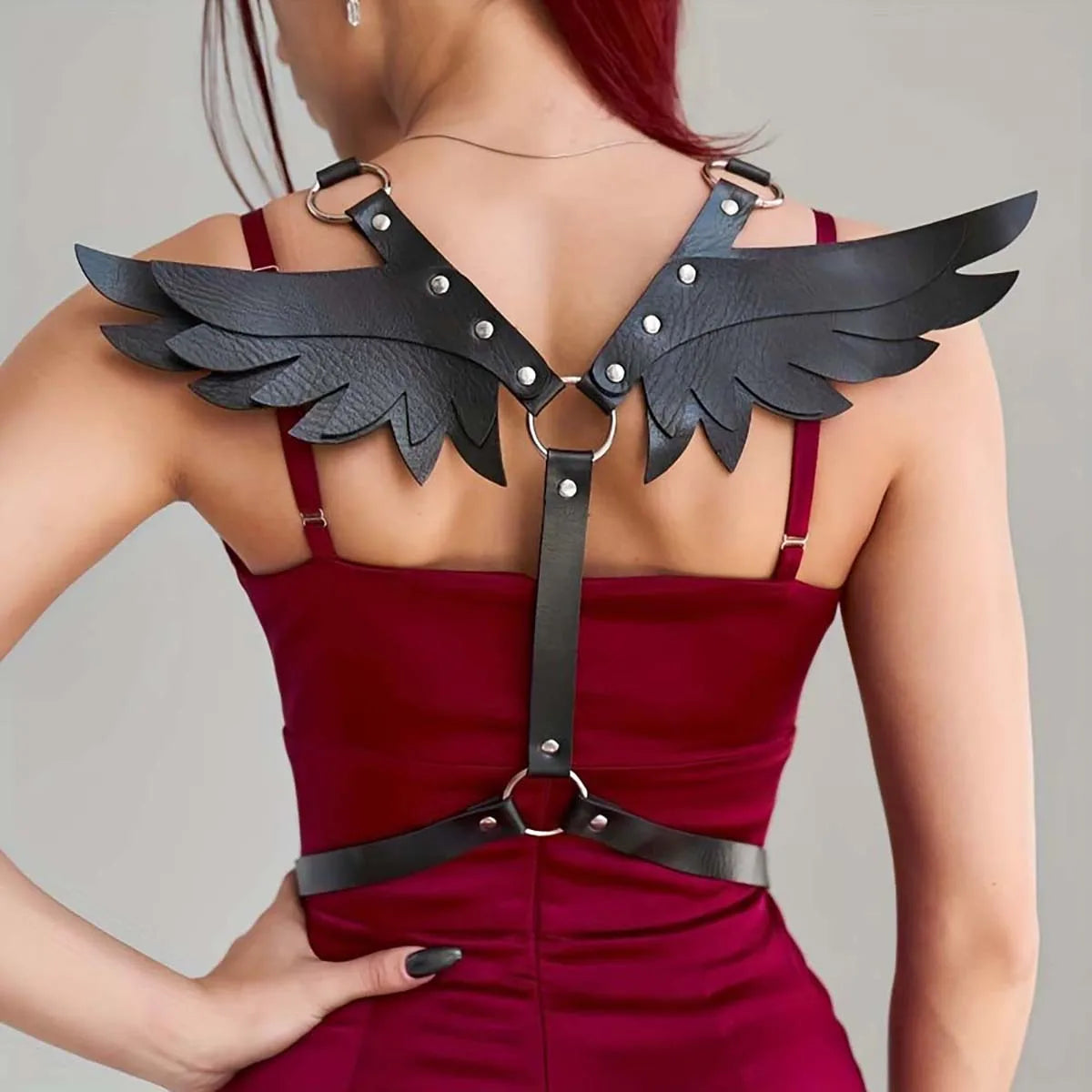 Women Fashion Leather Harness Wing Body Harness Belt Punk Casual Decoration Belt Female Street Style Gothic