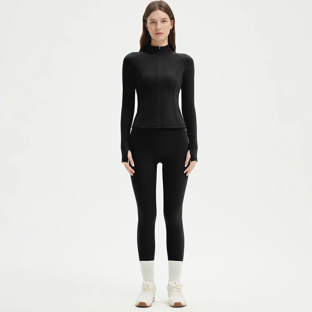 2 Pcs Yoga Clothes Women's Tracksuit Athletic Wear Long Sleeve Sports Top Leggings Suit  Fitness Suit Gym Workout Clothes Femme