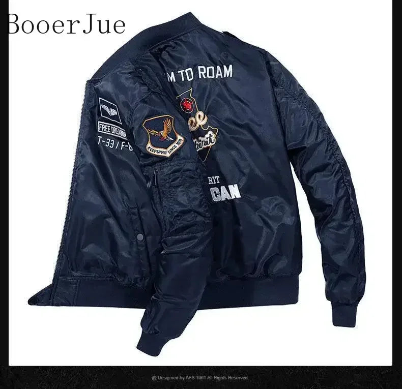 High Quality Military Motorcycle Ma-1 Aviator Pilot Coats Male Baseball Bomber Jackets Winter Hip Hop Thick Warm Jackets Men 6XL