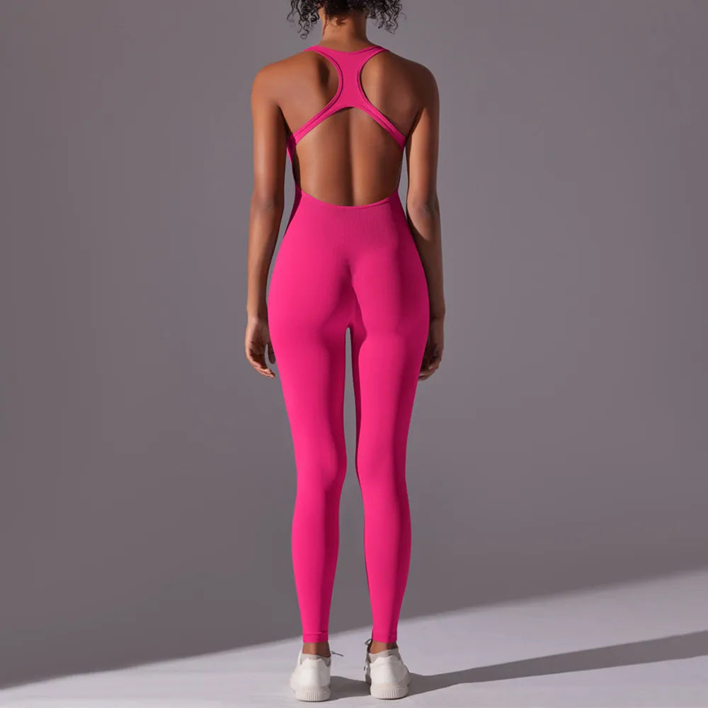 Women Training Yoga Set Sportswear Women Sports Jumpsuit Fitness Rompers Female Push Up Gym Workout Clothes Bodysuits XP287