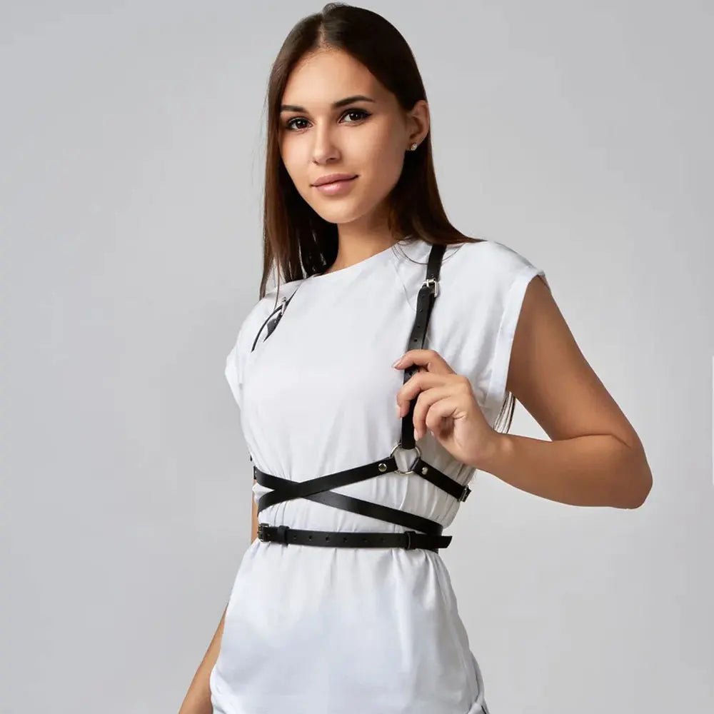 Women's outerwear garter fashion harness belt body harness corset leather underwear gothic clothing harness accessories