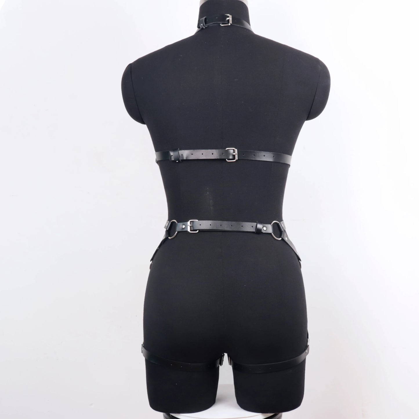 PU Leather Body Harness Set Leg Harness Gothic Suspenders ForWomen Y2K Fetish Lingerie Thigh Garter Erotic Accessories