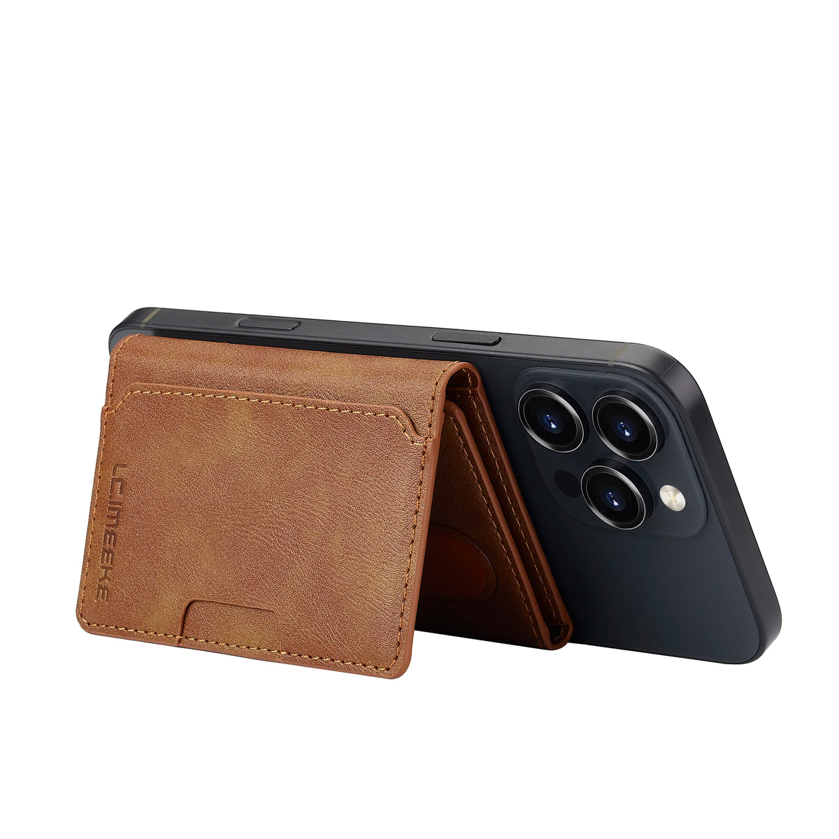 Magnetic Card Solt Bag for iPhone Samsung Google Xiaomi Magsafe Functions Card Holder Wallet PU Leather Men Slim Purses Pocket