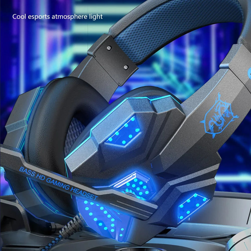 Headphones 3.5mm Wired Gaming Headset Earphones Music For PS4 Play Station 4 Game PC Chat computer With Microphone