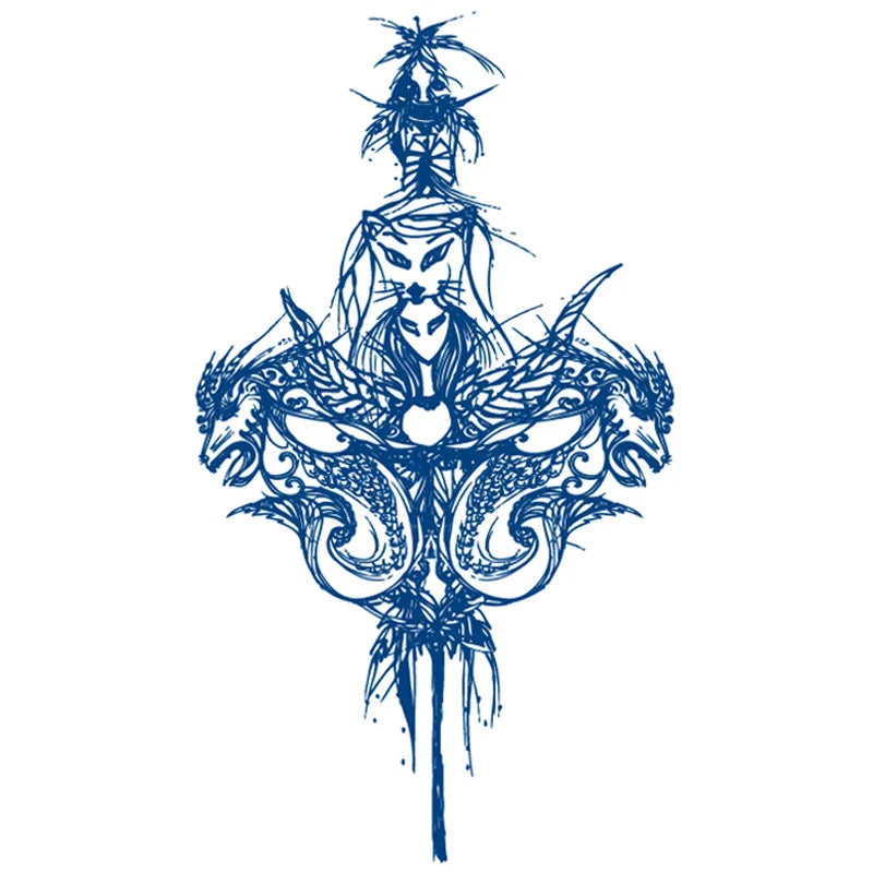 Juice Tattoo Sticker Upgrade Online Red Tattoo Sticker Lasts 7-15 Days Herbal Plant Temporary Tattoos Sticker Size:180 * 110mm