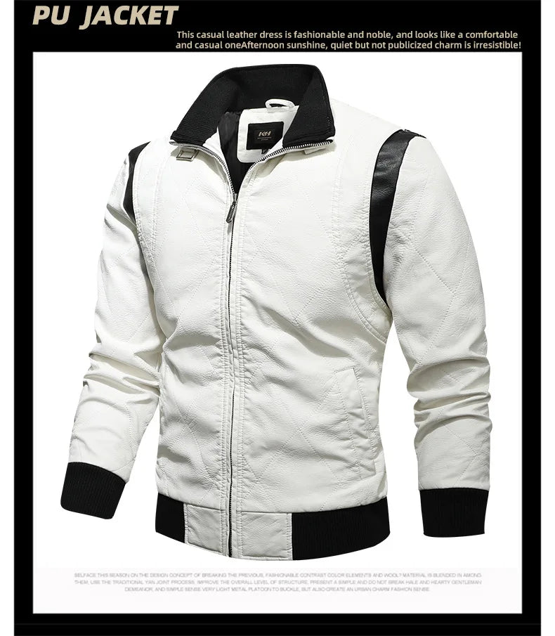 2023 herbst Winter herren Leder Jacke Hohe Qualität Korea Mode Jugend Mit Kapuze Leder Mäntel EUR Größe 3XL Blouson Homme hiver