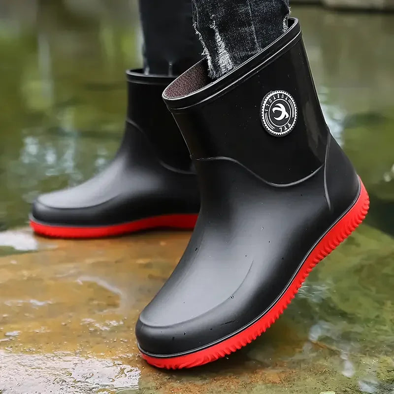 Wasserdichte Gummi Regen Angeln Schuhe Männer Regen Stiefel Waschen Im Freien Nicht-rutsch Langlebig Regen Schuhe für Männer зимние сапоги мужские
