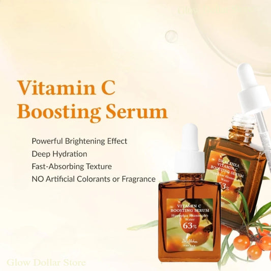 Facial Essence Vitamin Boosting Serum,Soothing Deep Hydration, Brightening Gentle Vitamin C Serum 30ml Korean Skin Care Products