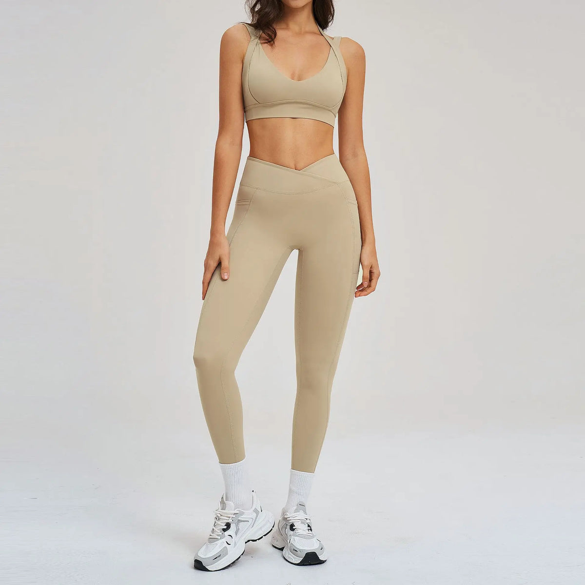 Yoga Clothes 2 Piece Women's Tracksuit Athletic Wear Fitness Suit Gym Outfits Workout Push Up Clothes Sports Bra Leggings Suit