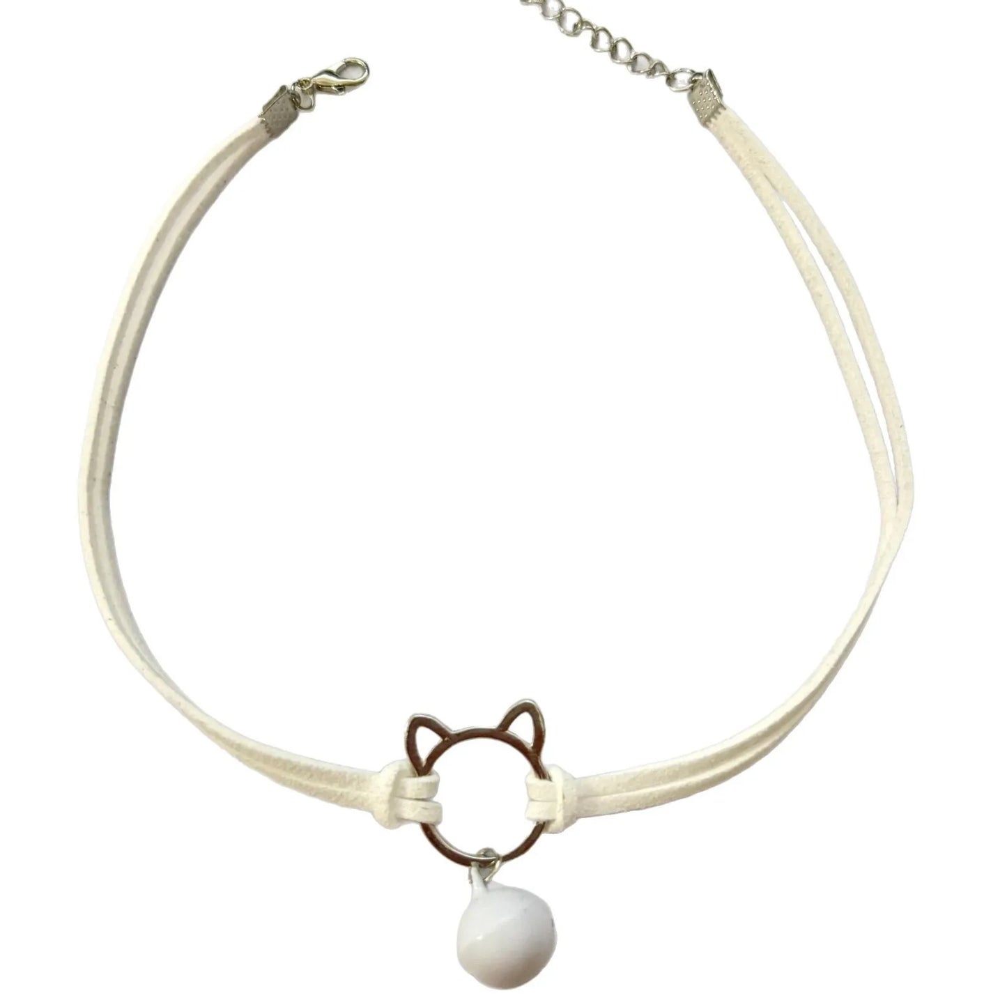 Personality Sweet Cool Babes Diablo Pussy Bell Necklace Choker Collarbone Chain Necklace Collar