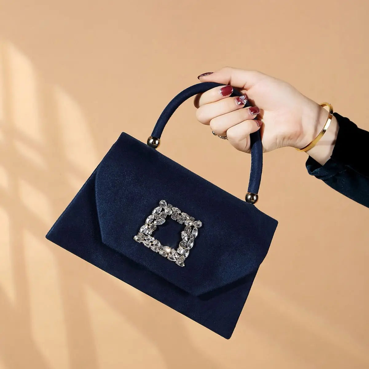 Elegant Fashion Shiny Corduroy Dinner Bag Lady's Wedding Handbag for Party and Dance Crossbody Bags Women Red Top-handle Bags