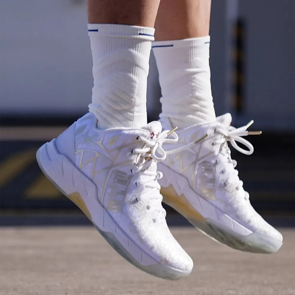 4 Paare/los Professionelle Basketball Socken Atmungsaktiv Männer Mid-Rohr Socken Weiß Sport Socken Handtuch Unten Männer Basketball Socken