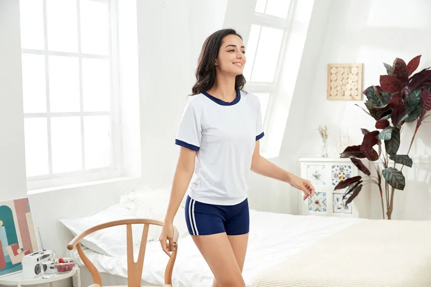 2026 New Student Gymnastics Clothing Sportswear Casual Home Sports Suit Shorts Women's Fitness Suit Morning Running Clothing Hot