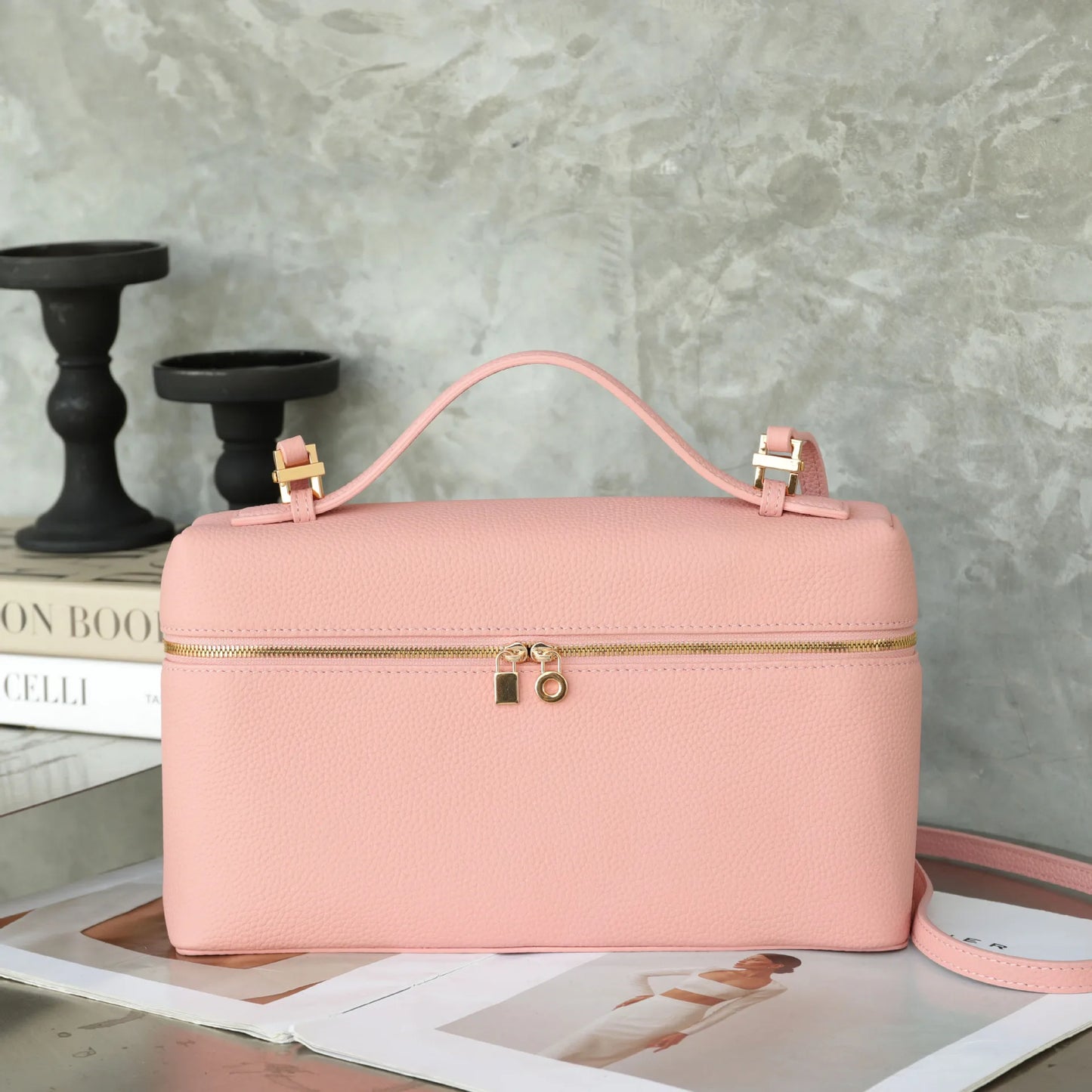 MENDY Women's Bag Handbag Shoulder Bag Crossbody Bags Lunch Box Luxury Designer Genuine Leather LP27 Large Cross Hand-held Cluth