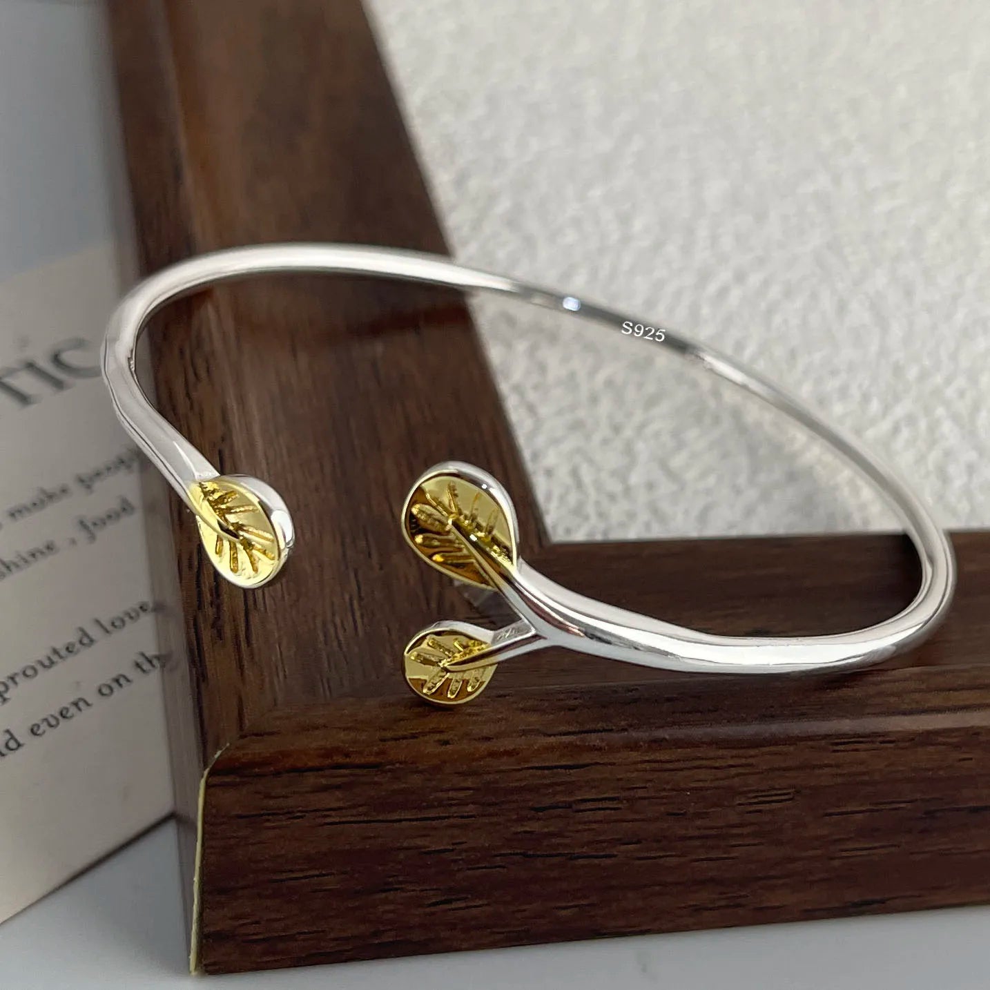 100% Solid 925 Sterling Silver Metal Bracelet for Women FLower Handmade Simple Wide Heart Chain Bracelet Birthday Gift Party