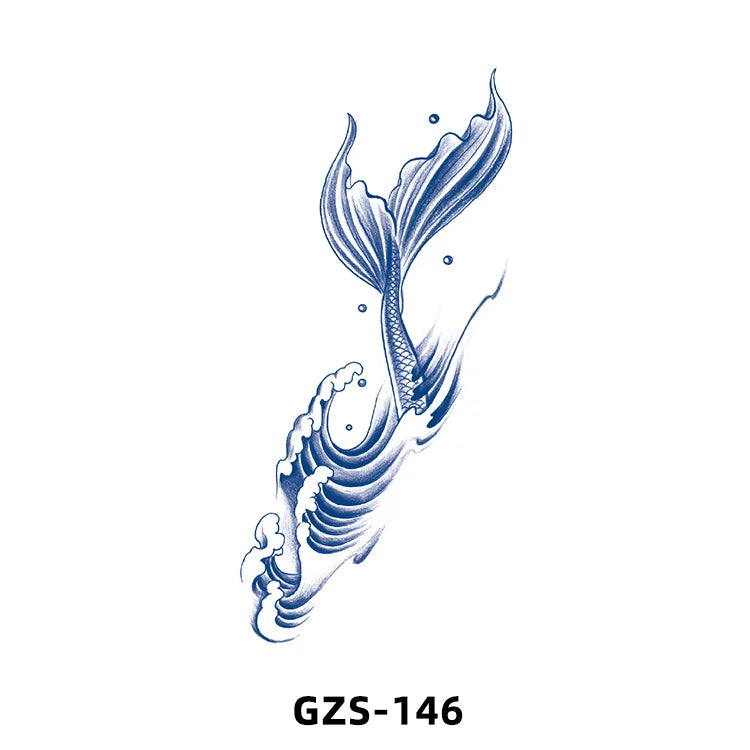 New Herbal Juice Tattoo Cute Flower Small Fresh Flower Semi Permanent Ins Temporary Tattoos Sticker size: 70*120mm