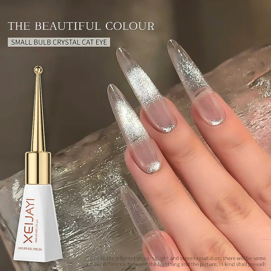 10ml/jar Moonlight White Magnetic Laser Gel Nail Polish Reflective Glitter Cat Eye Gel Semi-permanent UV Magnetic Venalisa GY