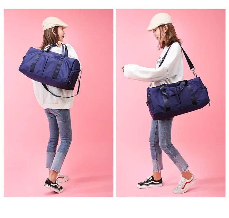 Training Yoga Sporttaschen Fitness Gym Taschen Nass Trocken Separate Gepäcktasche mit separatem Schuhfach Reisetasche Handtasche