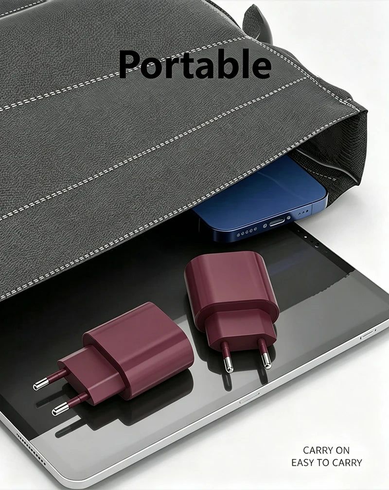 PD 20W Fast Charger Set USB-C Wall Charging Head Cable Fast Charging Adapter For iPhone 15 16 17 18 Series iPad Pro iPad Air