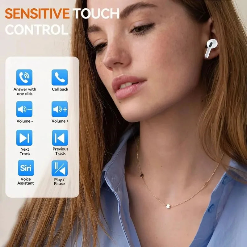 Pro 5 Wireless Bluetooth Earphones Headphones ANC Noise Reduction Earbuds HiFi Sound Low Latency for IPhone Android