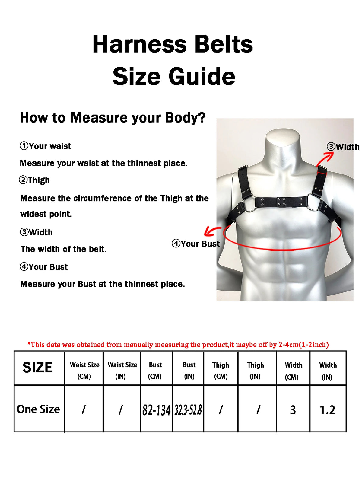 Men PU Leather Gothic Punk Y2K Harness Chest Belt Adjustable Waist Belt Cosplay Costume Streetwear Exotic Club Daily