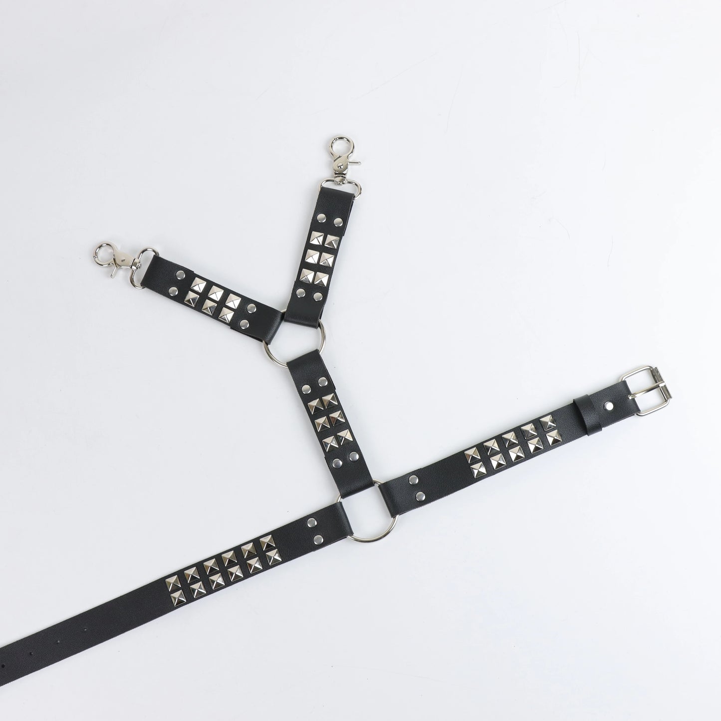 Ladies' imitation leather dark punk style rivet strap waist and hip decoration belt, personalized wearing rivet waist, hip, leg