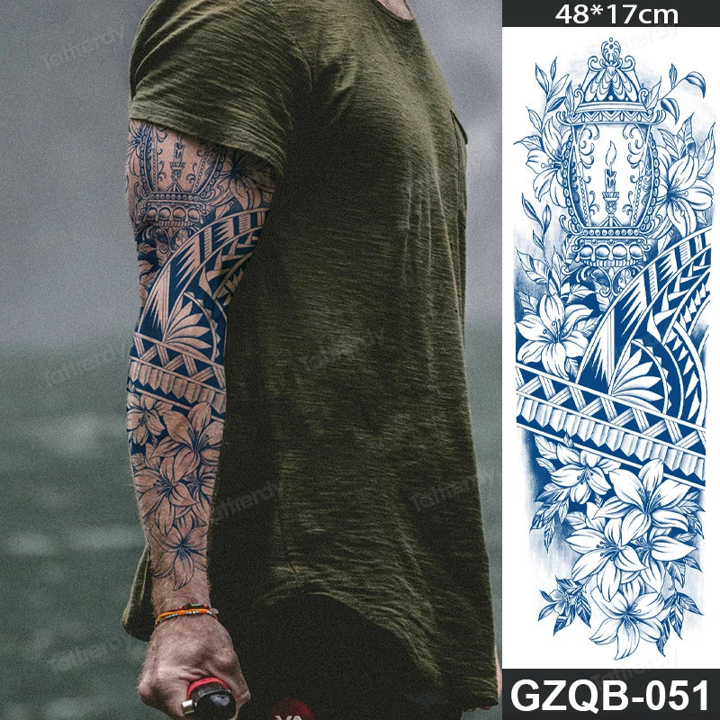 New Juice tattoo natural ink long lasting temporary tattoos full arm sleeve waterproof body art painting large tattoo sticker