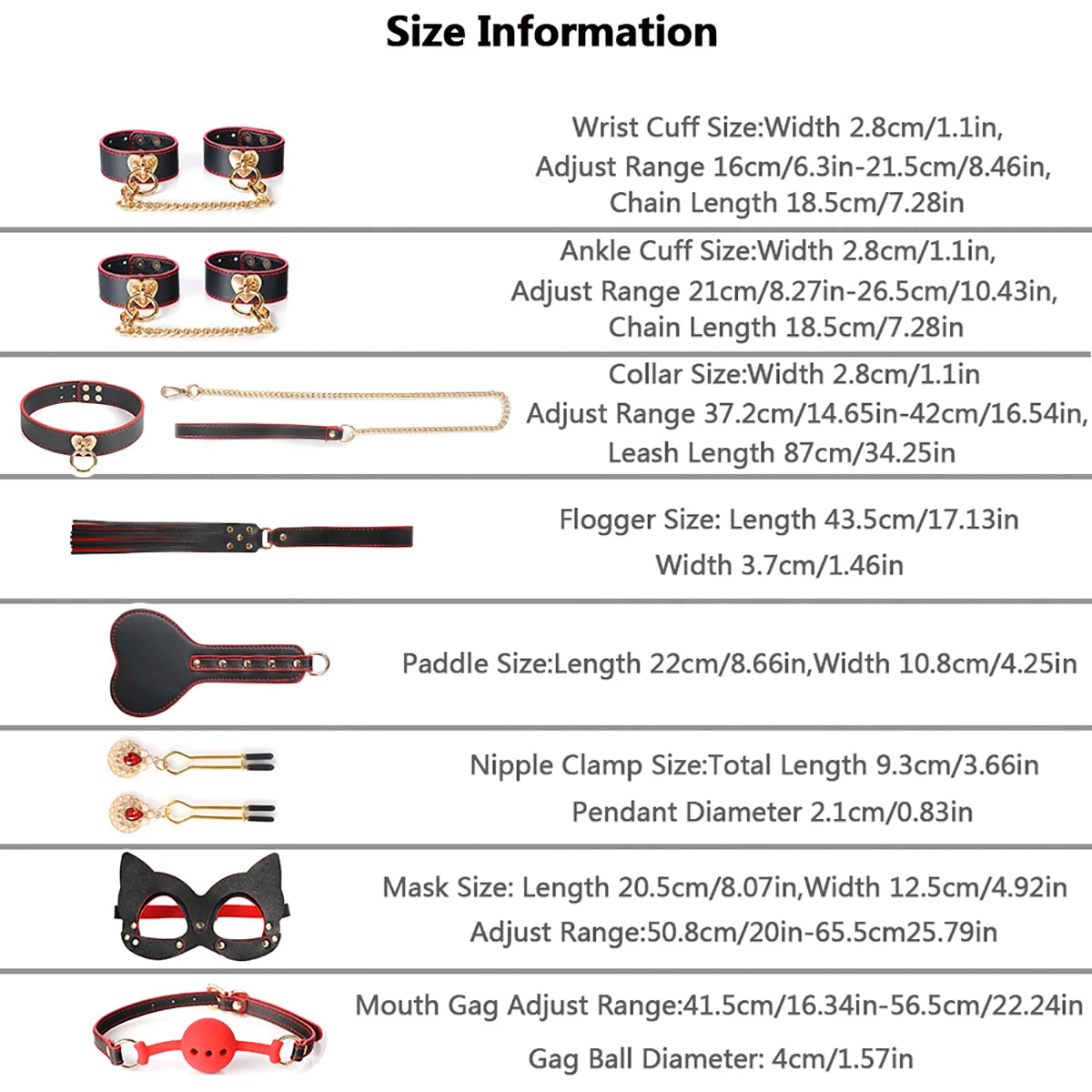 Leather 8 PCS B*SM Bondage Set With Case Adult S*x Games Restraints Kit Exotic B*ndage Gear For Couples