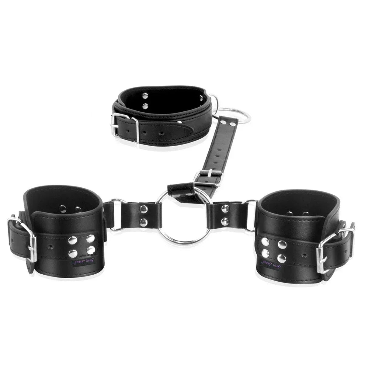 Neck to Wrist Restraints Kit with Nipple Clamps Gag S*x Toys for Women Adjustable Back Handcuffs Collar Bondage SM Sex Game Toys