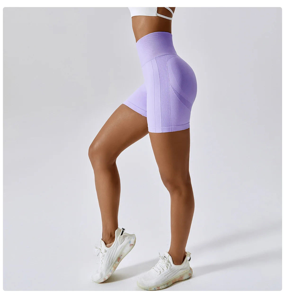 Women's Shorts for Cycling Jogging Fitness Sports Seamless High-Waisted Hip-Lifting Gym Shorts Tight Yoga Clothing