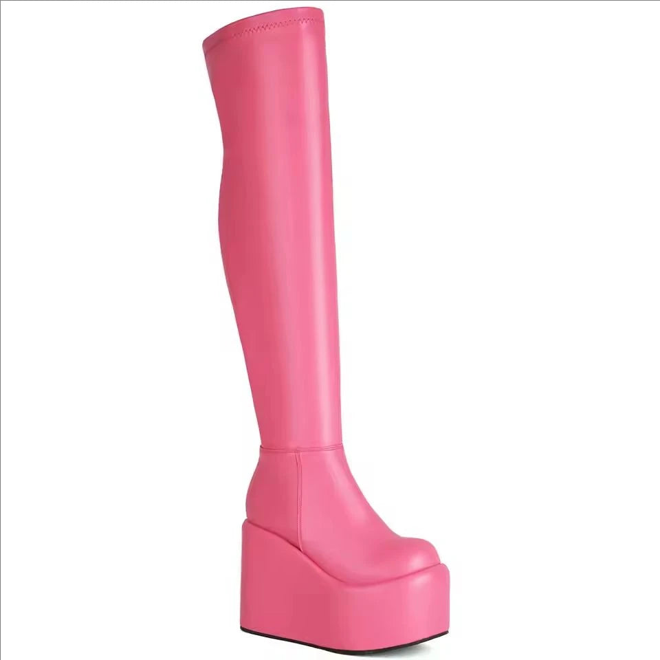 12cm High Heel Pumps Plus Size 48 Shoes Women  Big Size 50 Wedges Platform Over The Knee Boots US14 Round Toe Fashion Sneakers