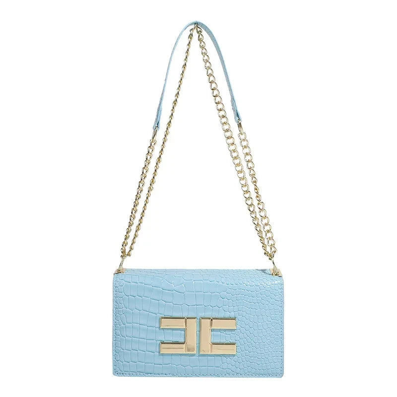 Luxury Designer Bags Women Handbag Fashion Simple Commute Small Square Bag Vintage Alligator Pattern Flap Shoulder Crossbody Bag