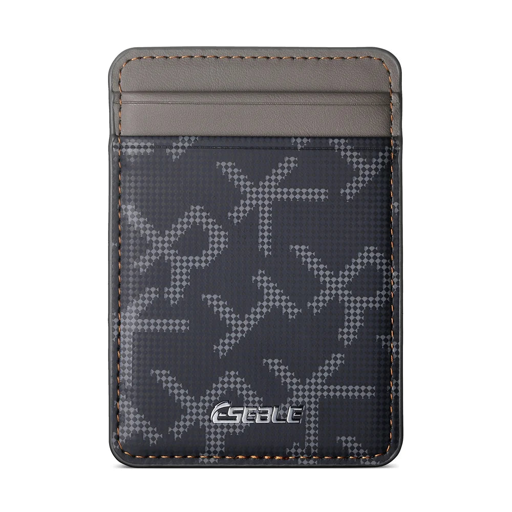 For Magsafe Leather Wallet Letter Texture Cellphone Card Holder For IPhone 18 17 16 15 14 13 Pro Max Plus Magnetic Card Holder